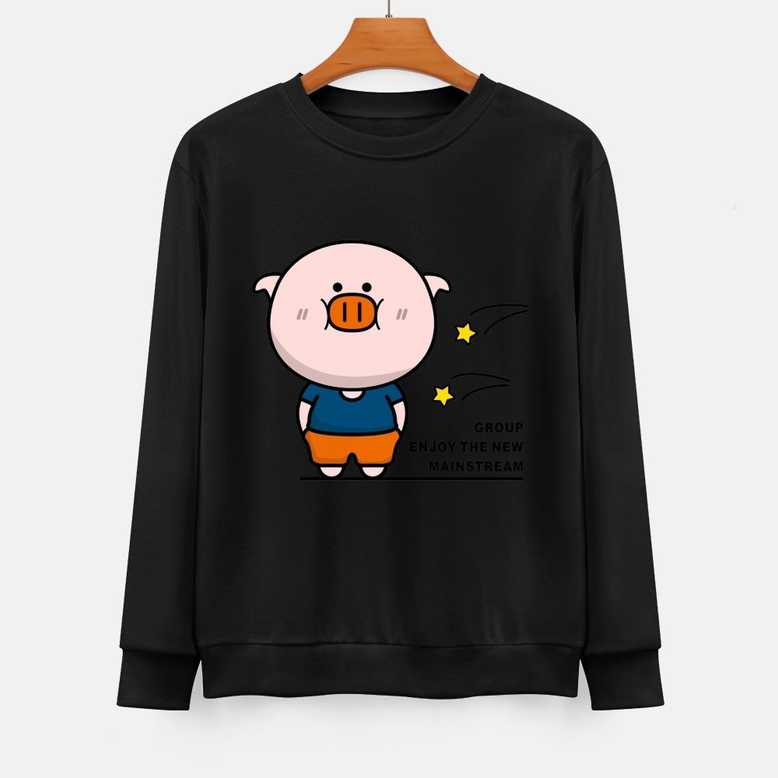 Front Patterned Long Sleeve TopSimpleFit Minimalist